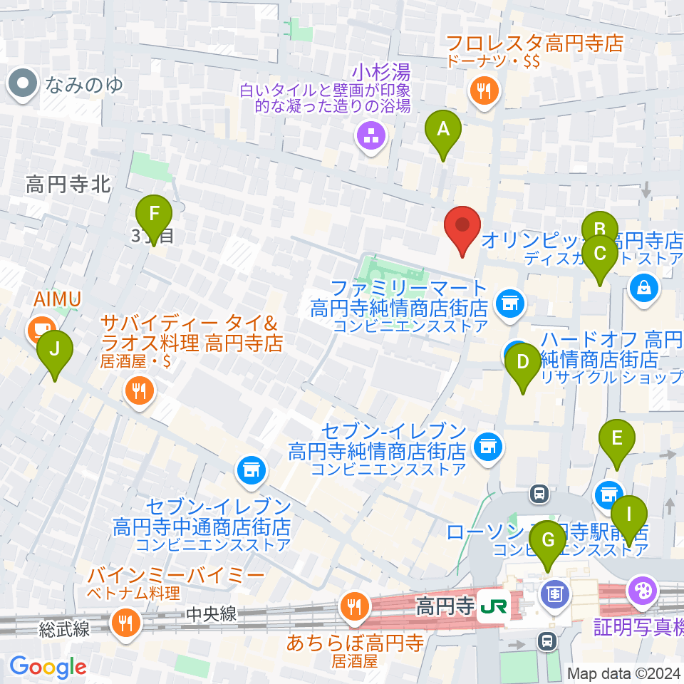 M'sボーカル教室周辺のホテル一覧地図