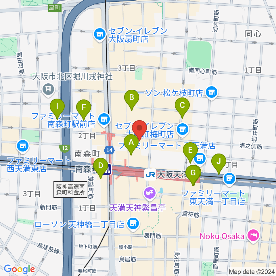 ブランチスタジオ周辺のホテル一覧地図