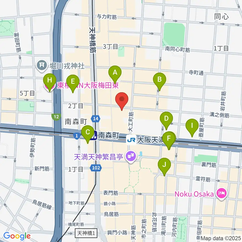ブランチスタジオ周辺のホテル一覧地図