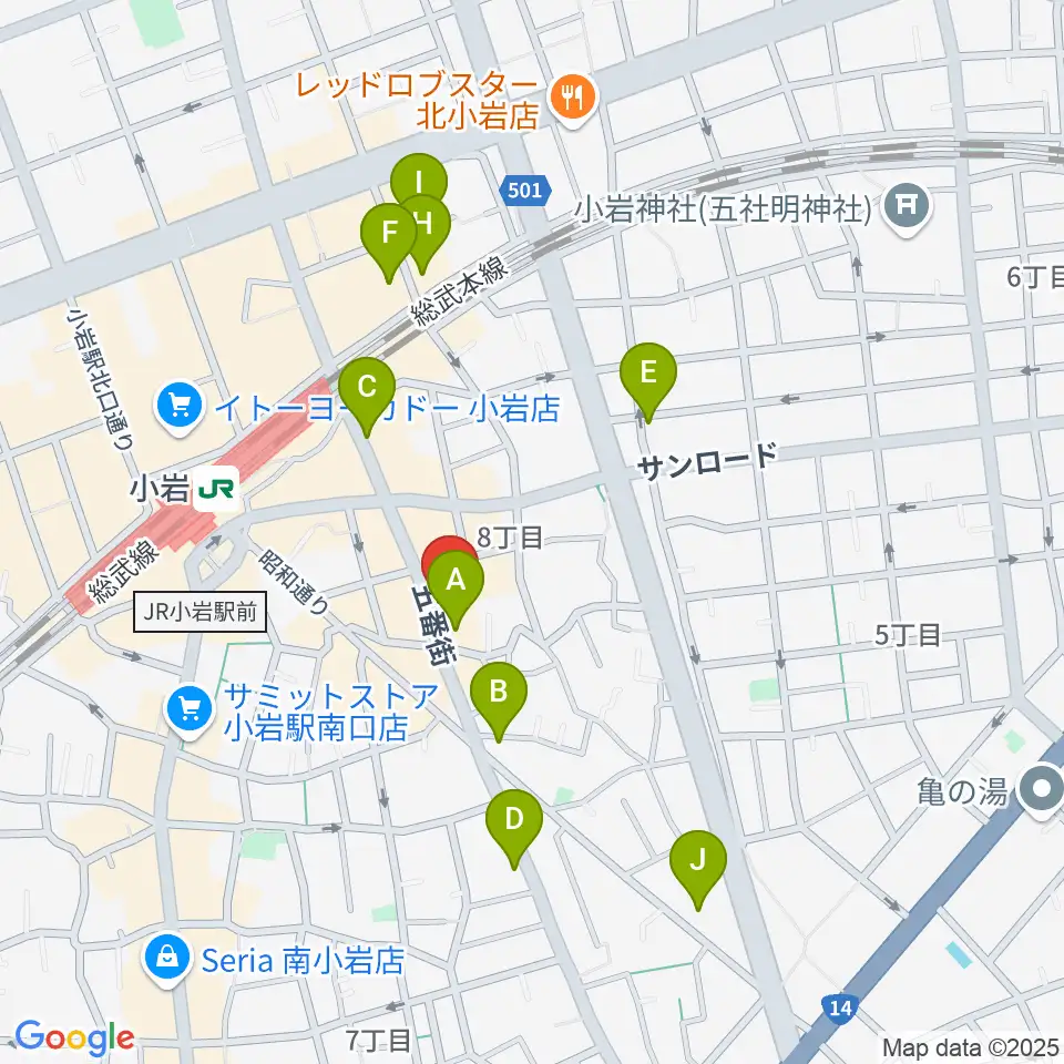 小岩STUDIO 2 TIMES周辺のホテル一覧地図