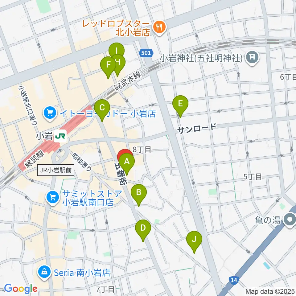 小岩STUDIO 2 TIMES周辺のホテル一覧地図
