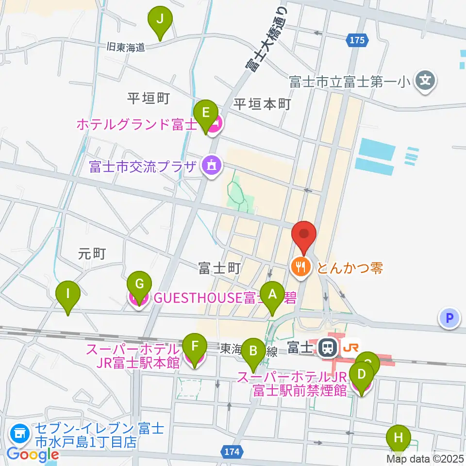 文化屋楽器店 ギターの杜周辺のホテル一覧地図