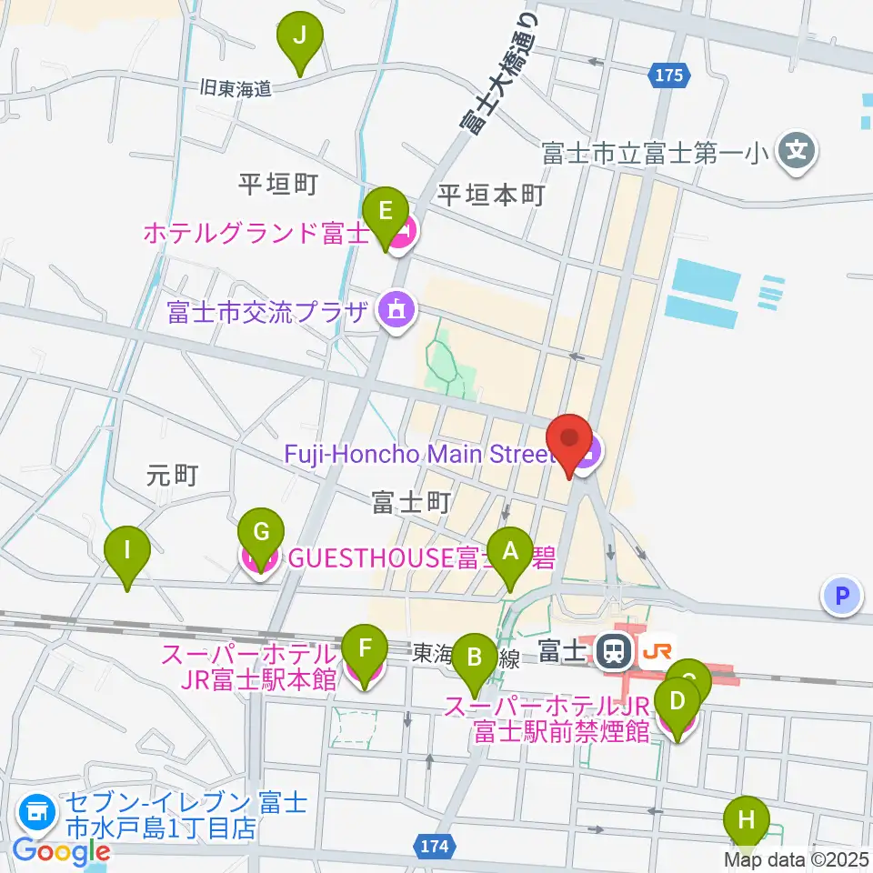 文化屋楽器店 ギターの杜周辺のホテル一覧地図