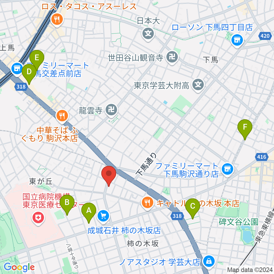 スタジオサーカス周辺のホテル一覧地図