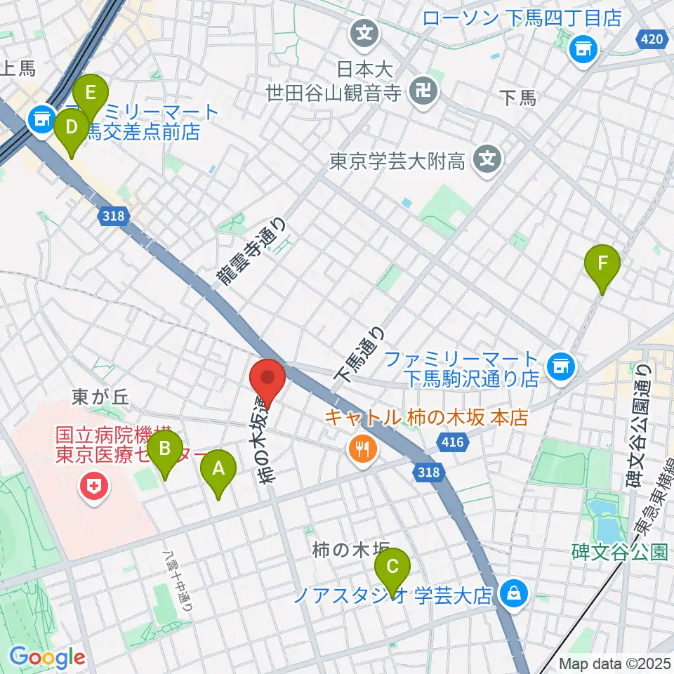 スタジオサーカス周辺のホテル一覧地図