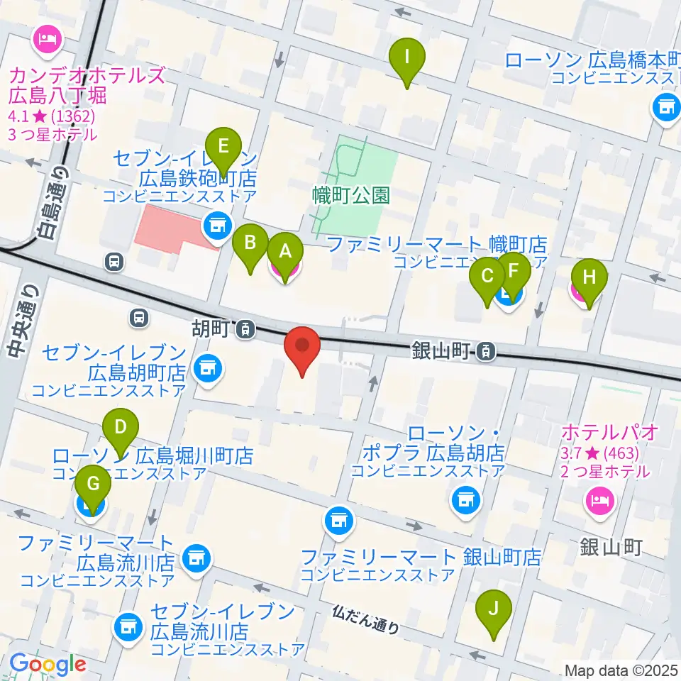 JM music Vocal School 広島周辺のホテル一覧地図
