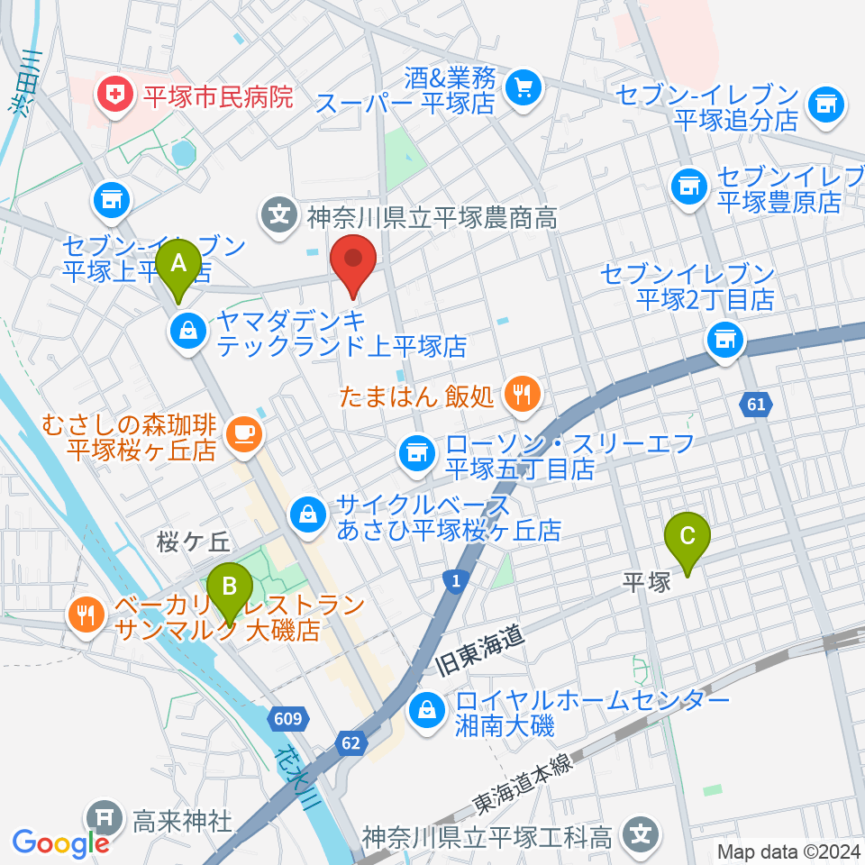 グーバス ミュージックインストゥルメンツ周辺のホテル一覧地図