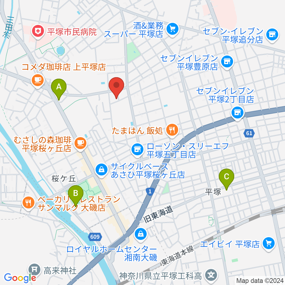 グーバス ミュージックインストゥルメンツ周辺のホテル一覧地図