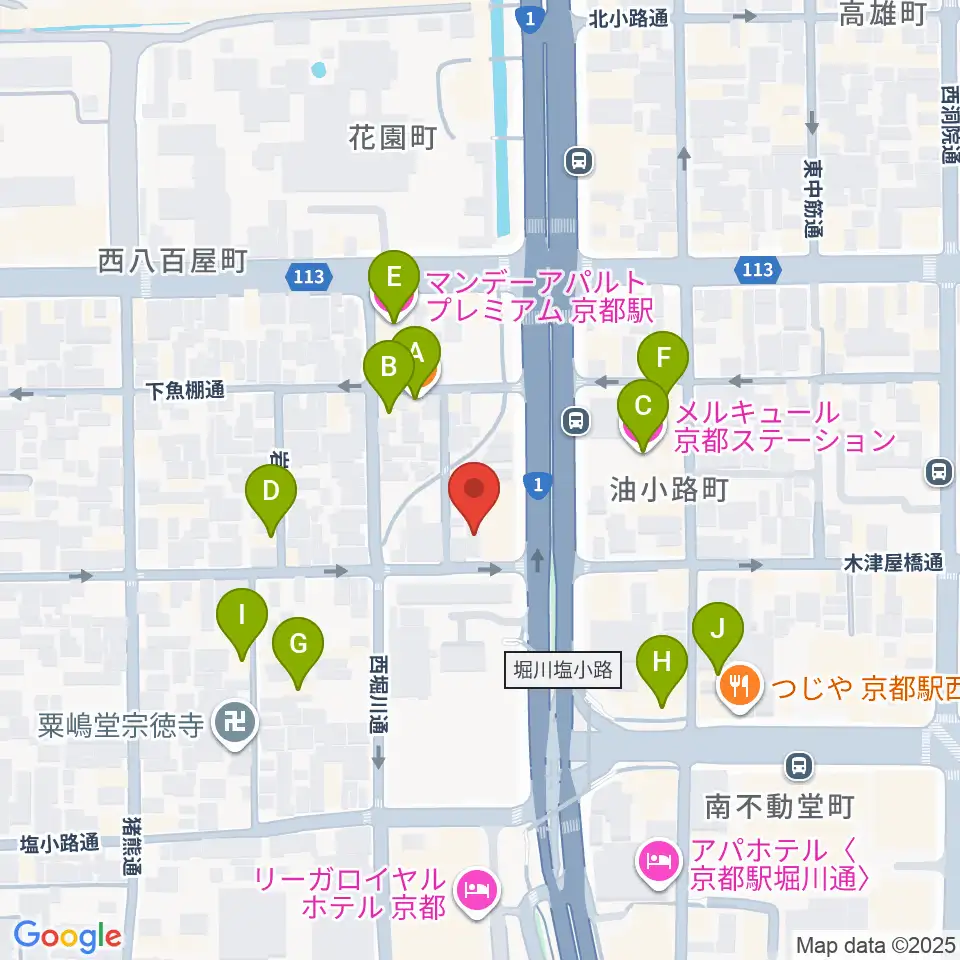 コントラバス工房 角本周辺のホテル一覧地図