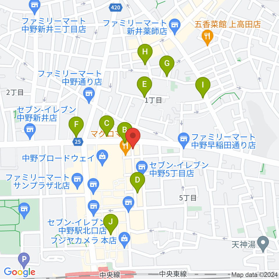 デイバイデイ周辺のホテル一覧地図