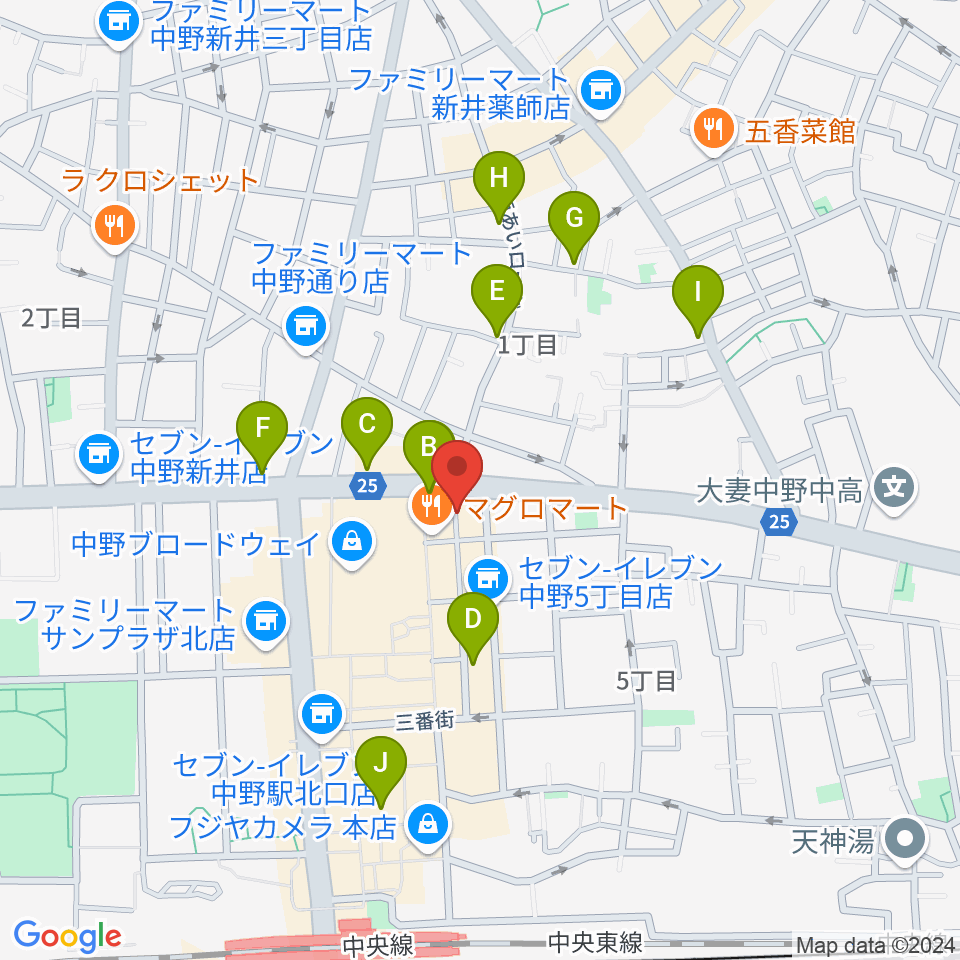 デイバイデイ周辺のホテル一覧地図