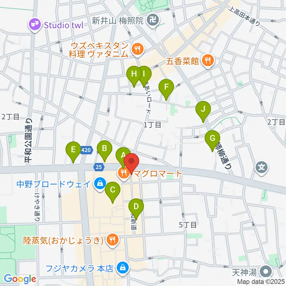 デイバイデイ周辺のホテル一覧地図