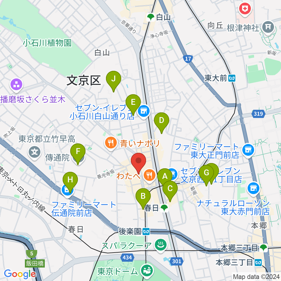 アルトフィールド音楽教室周辺のホテル一覧地図