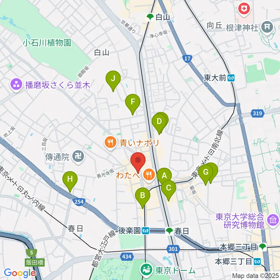 アルトフィールド音楽教室周辺のホテル一覧地図