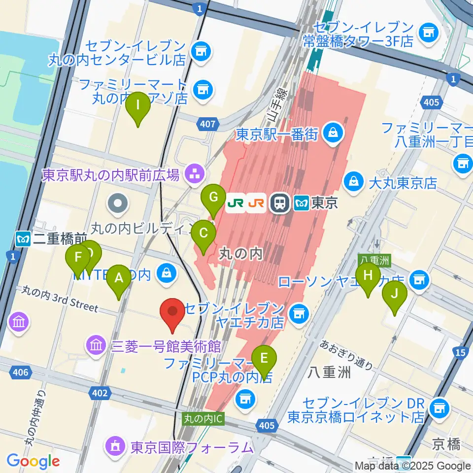 東京丸の内コットンクラブ周辺のホテル一覧地図