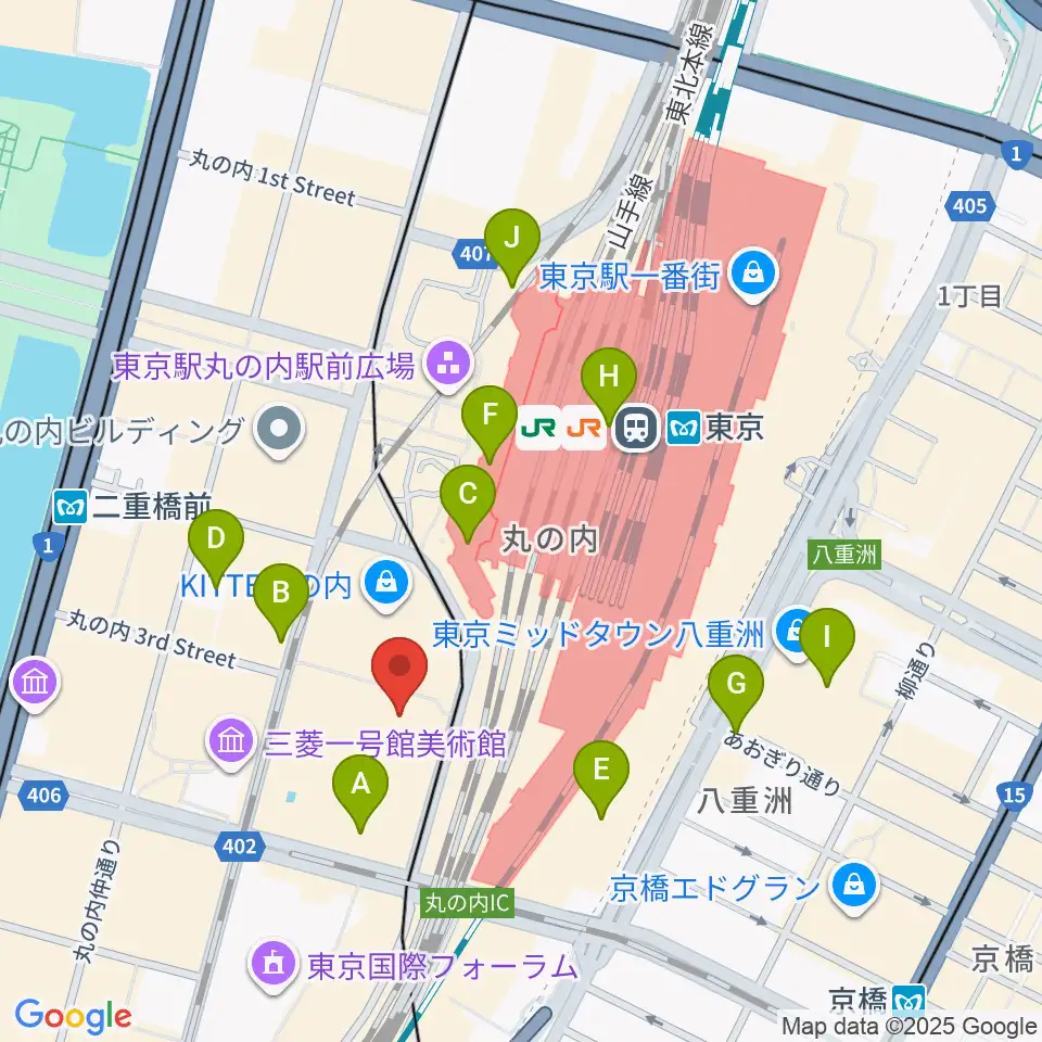 東京丸の内コットンクラブ周辺のホテル一覧地図