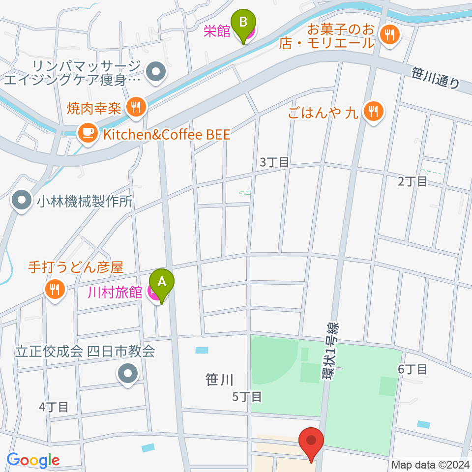 ジェシーズ周辺のホテル一覧地図