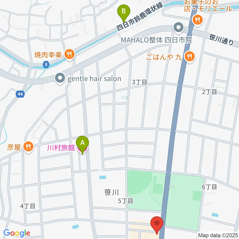 ジェシーズ周辺のホテル一覧地図
