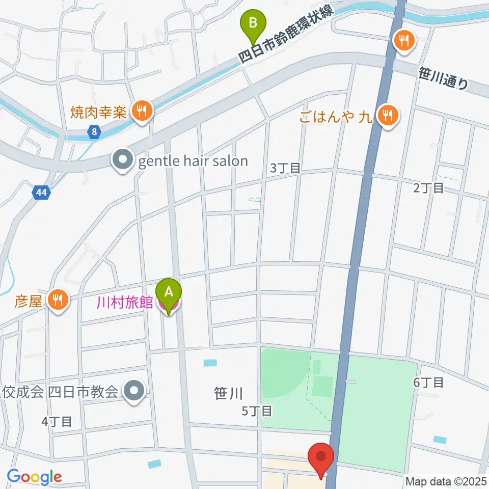 ジェシーズ周辺のホテル一覧地図