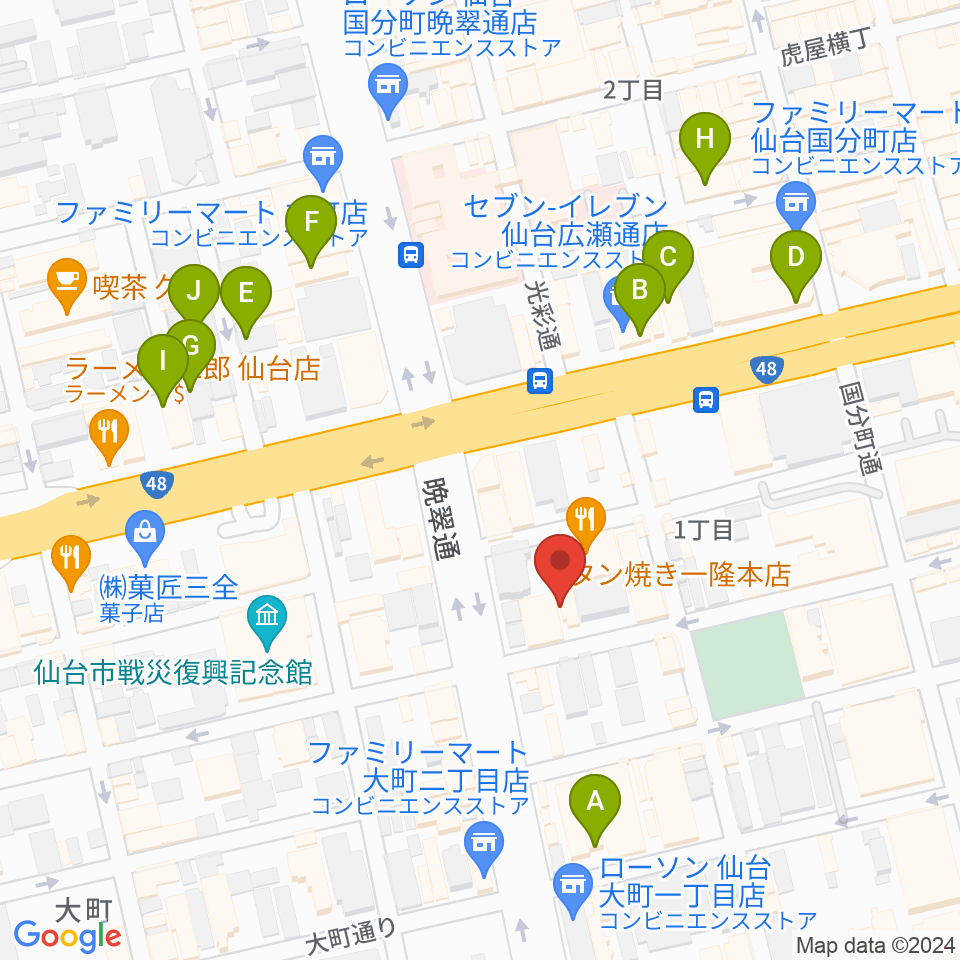 ケーズスタジオ周辺のホテル一覧地図