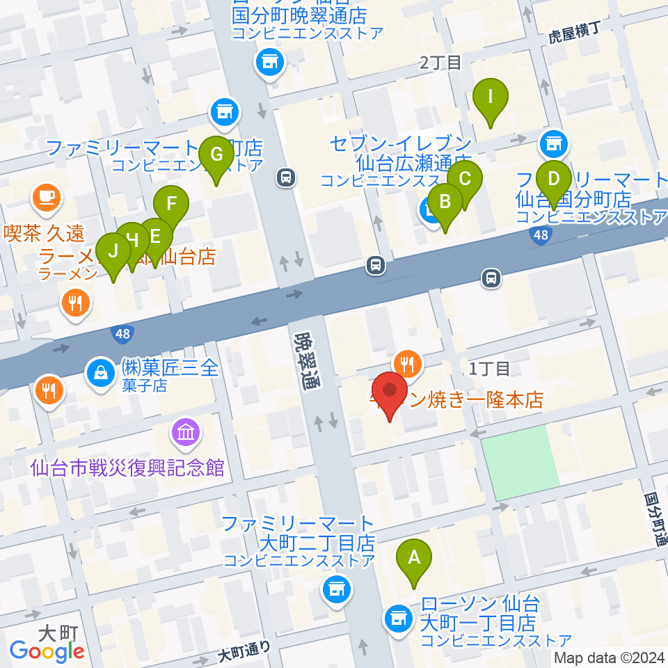 ケーズスタジオ周辺のホテル一覧地図