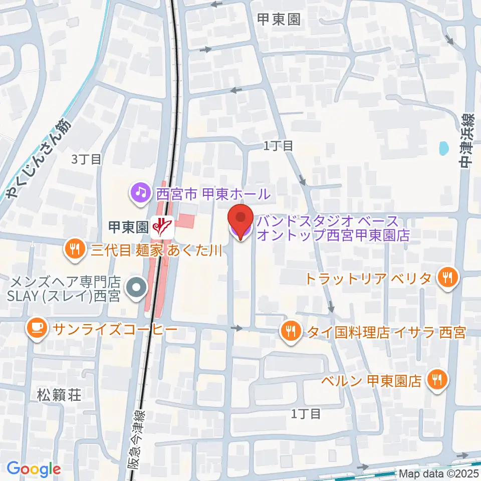 BASS ON TOP 甲東園店周辺のホテル一覧地図