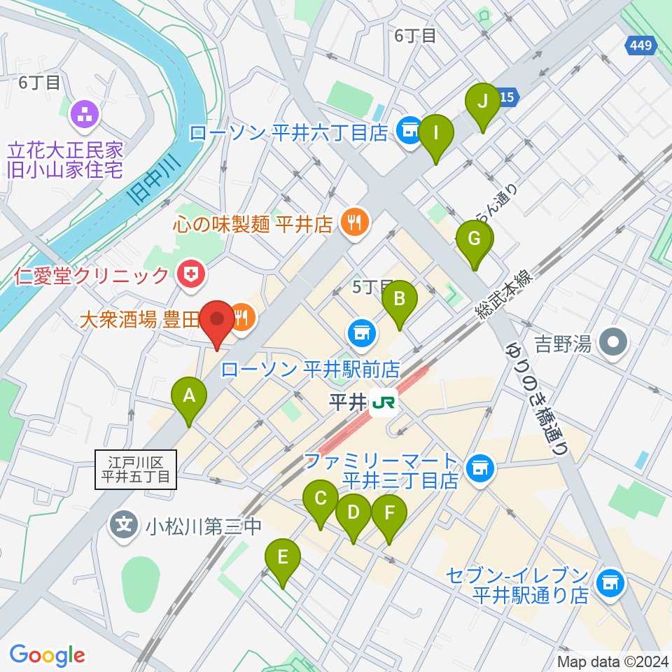 ギター工房タンジェリン周辺のホテル一覧地図