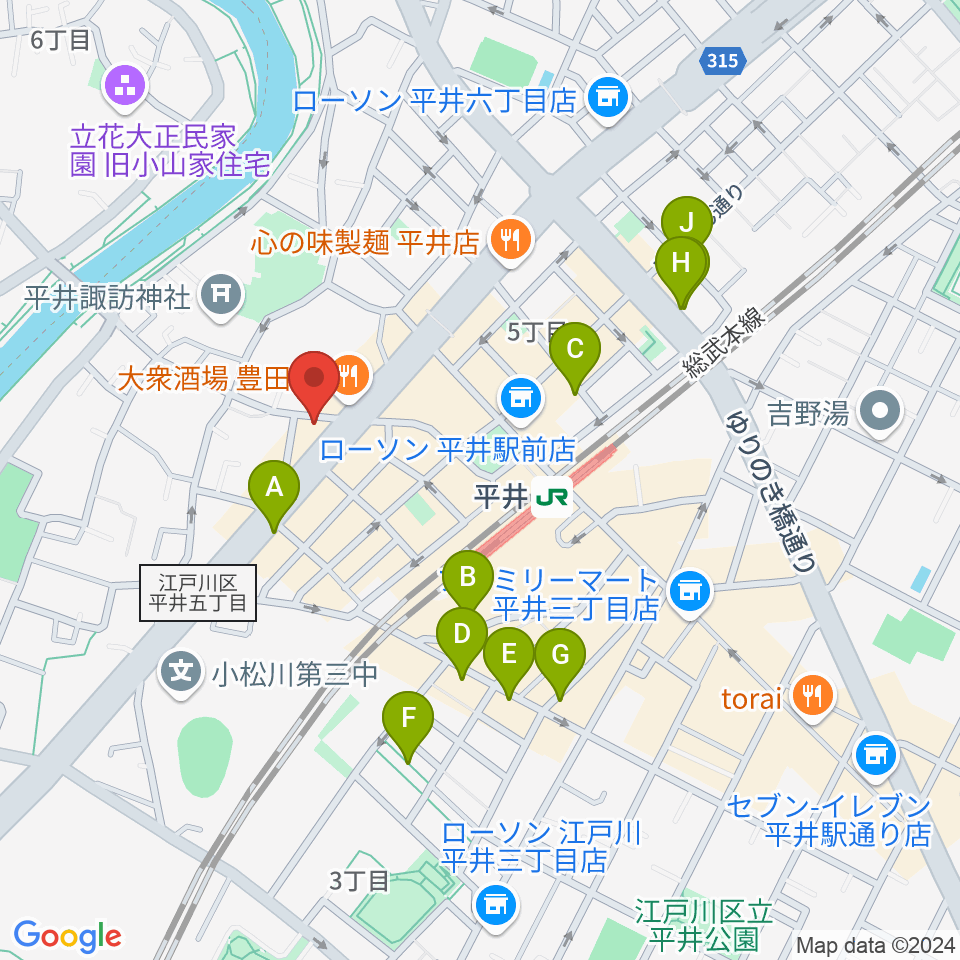 ギター工房タンジェリン周辺のホテル一覧地図