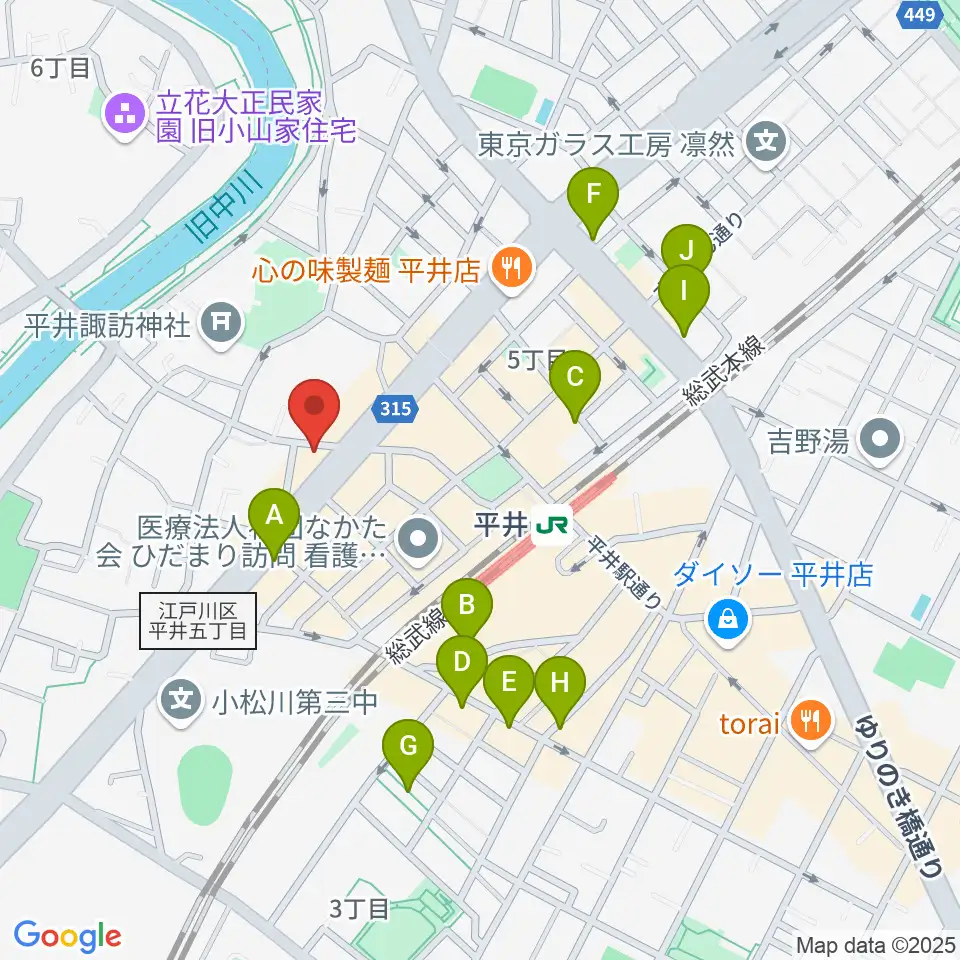ギター工房タンジェリン周辺のホテル一覧地図