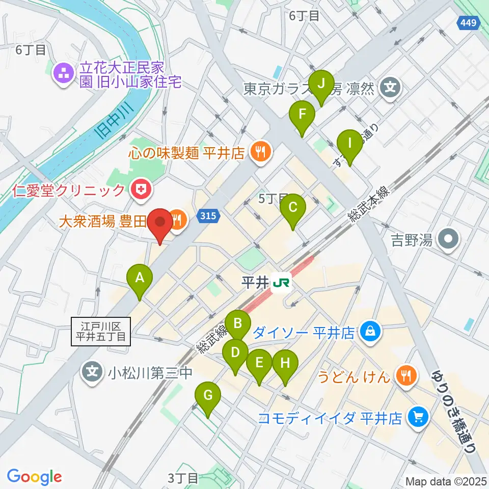 ギター工房タンジェリン周辺のホテル一覧地図
