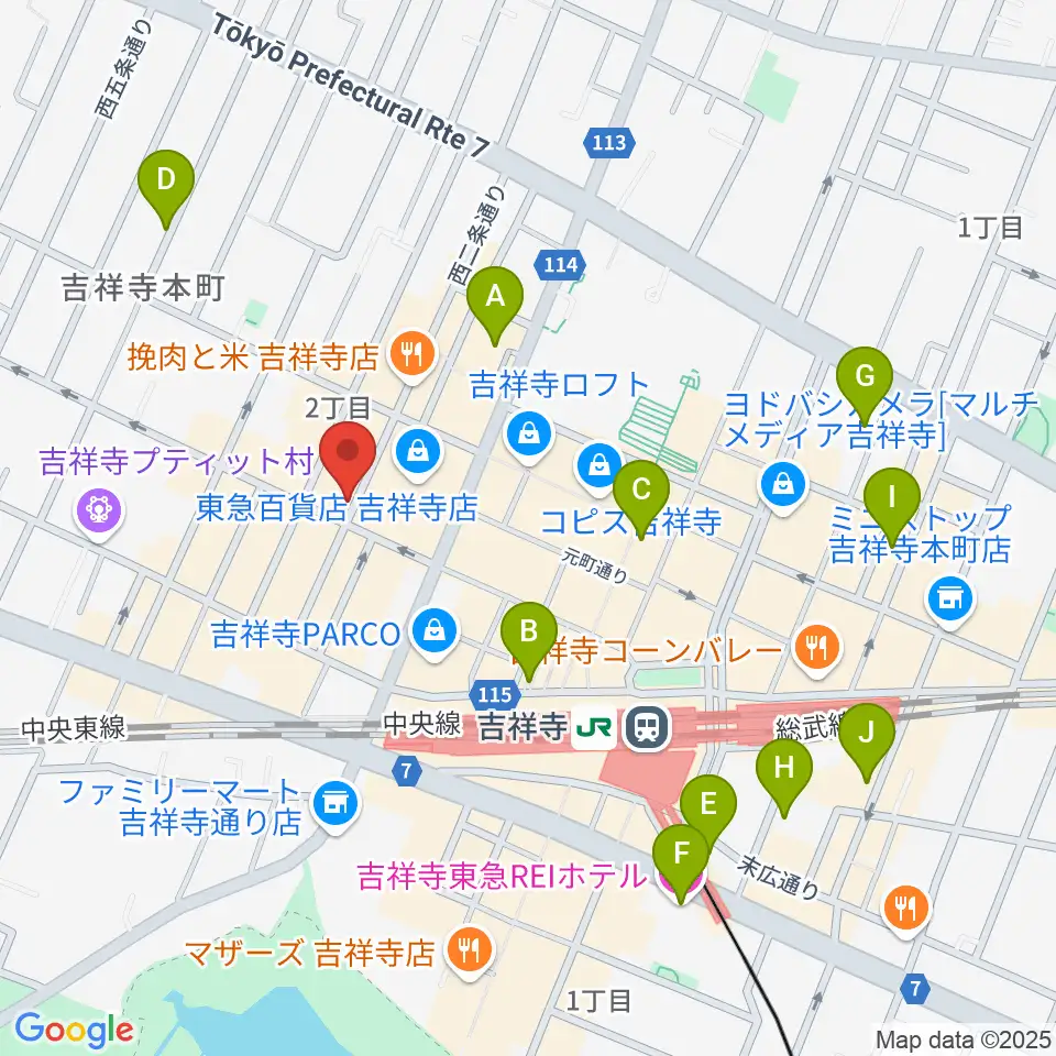 ROCK JOINT GB周辺のホテル一覧地図