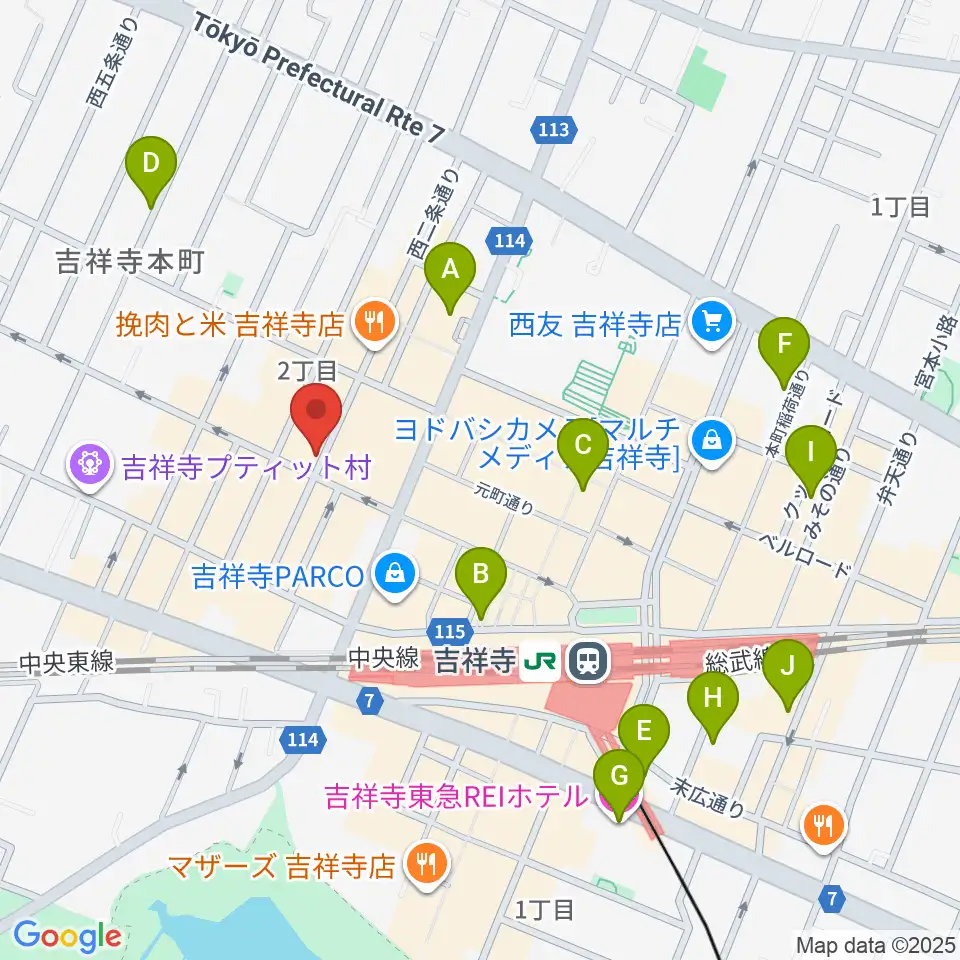 ROCK JOINT GB周辺のホテル一覧地図