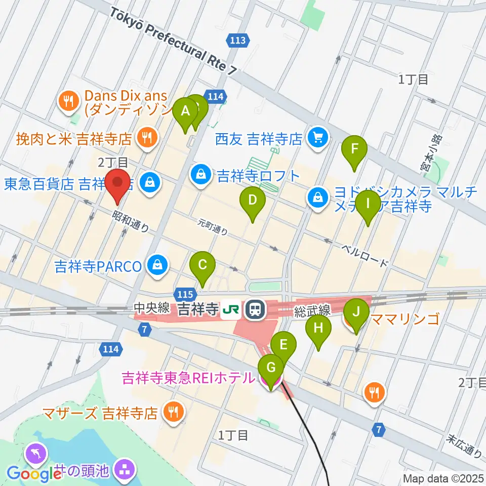 ROCK JOINT GB周辺のホテル一覧地図