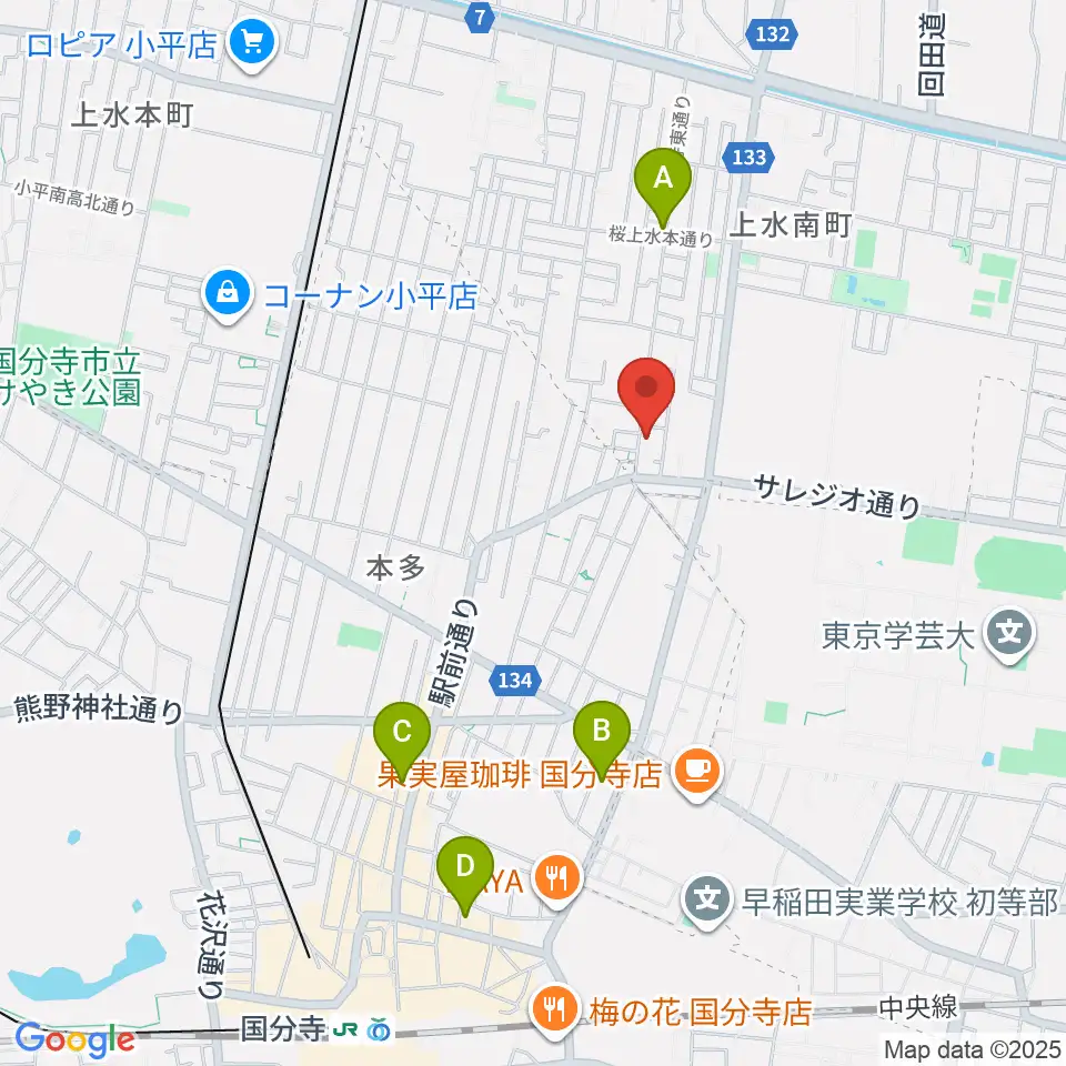 音楽教室 I STUDIO周辺のホテル一覧地図