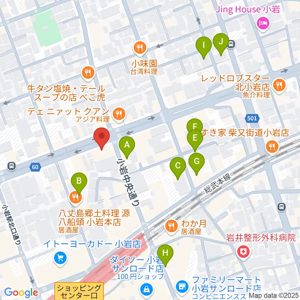 サウンドスタジオM小岩店周辺のホテル一覧地図