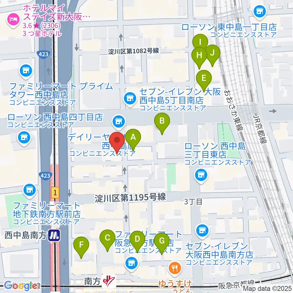 グスクミュージッククラブ周辺のホテル一覧地図