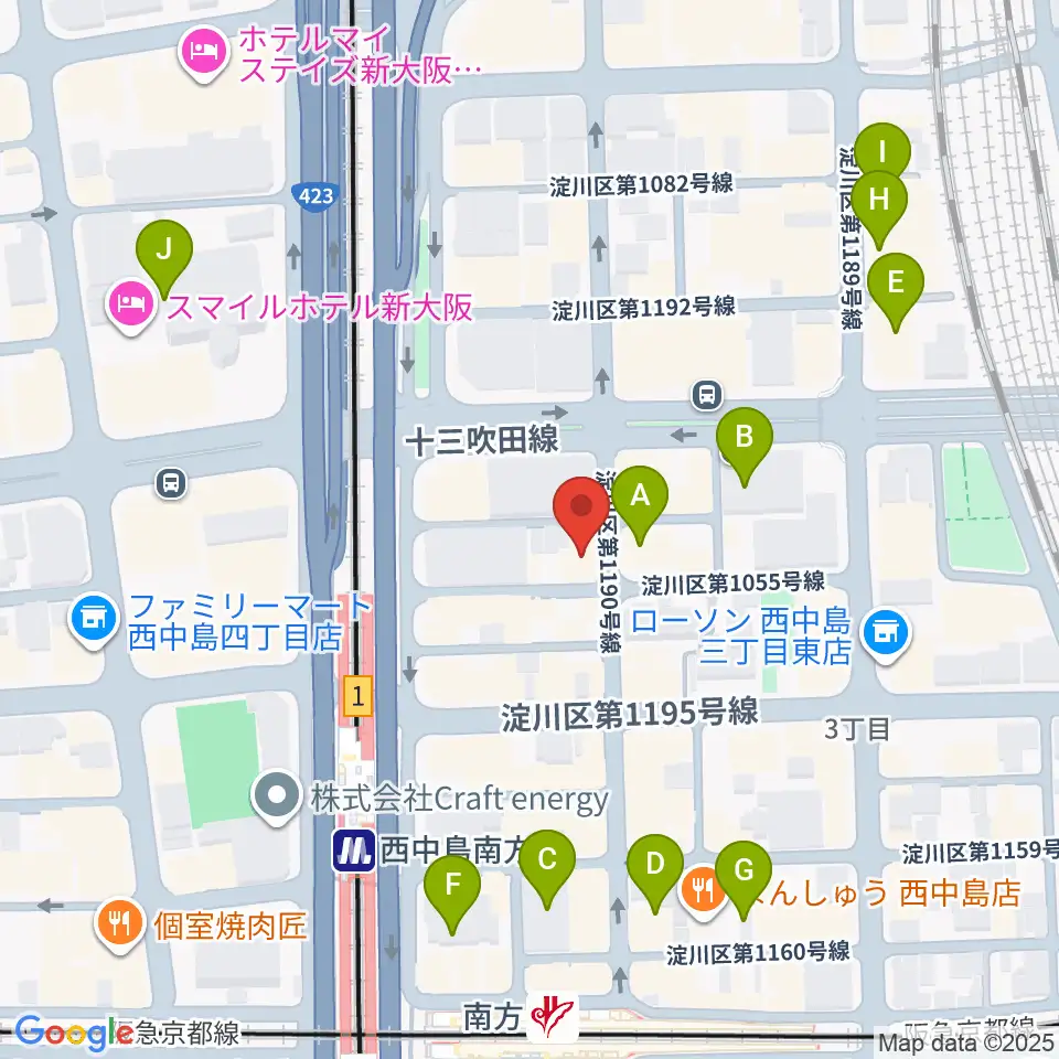グスクミュージッククラブ周辺のホテル一覧地図