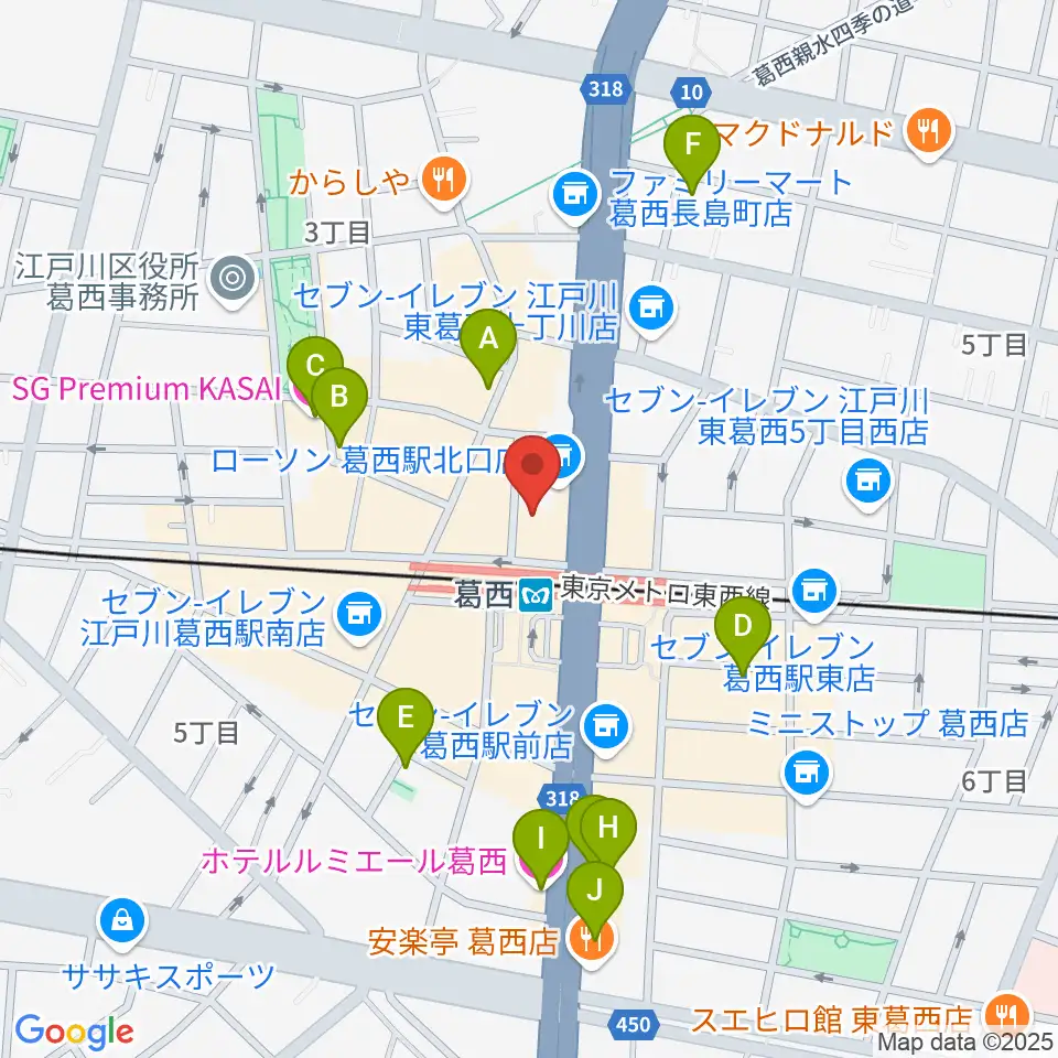 モア東京ボーカル教室 葛西駅校周辺のホテル一覧地図