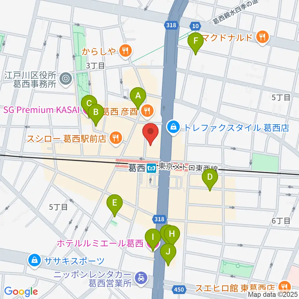 モア東京ボーカル教室 葛西駅校周辺のホテル一覧地図