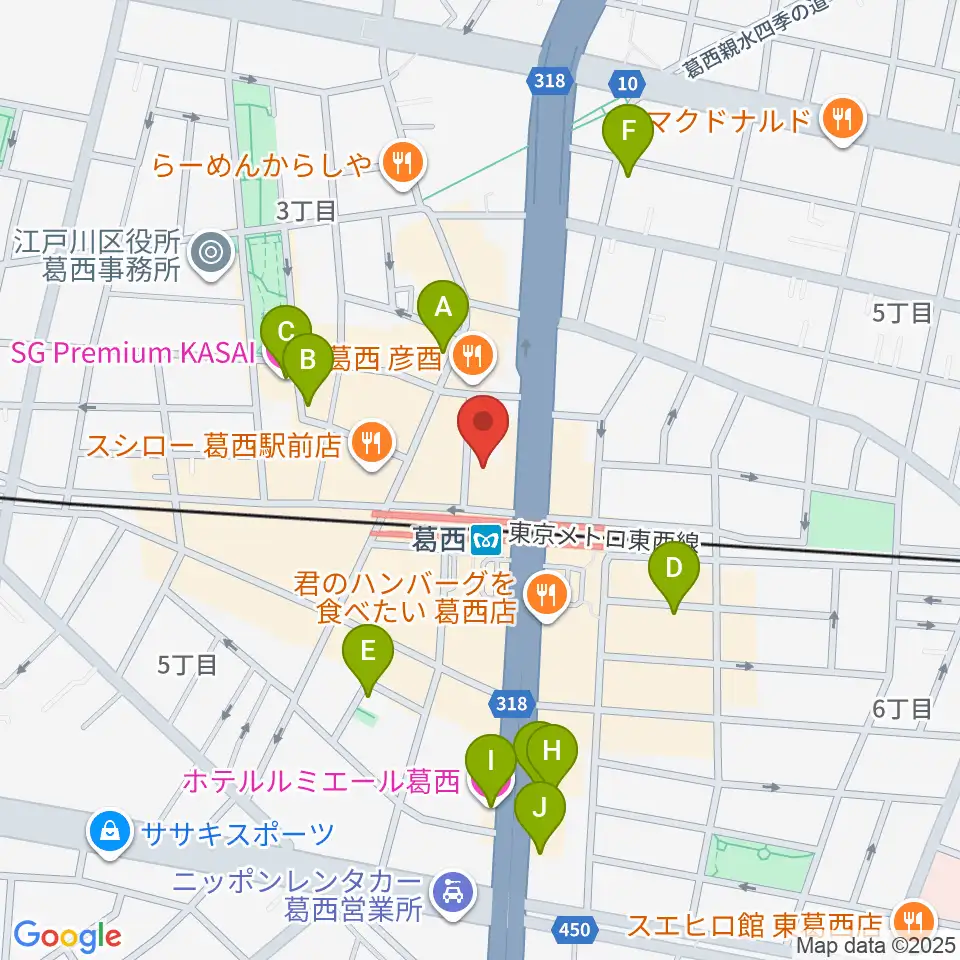 モア東京ボーカル教室 葛西駅校周辺のホテル一覧地図