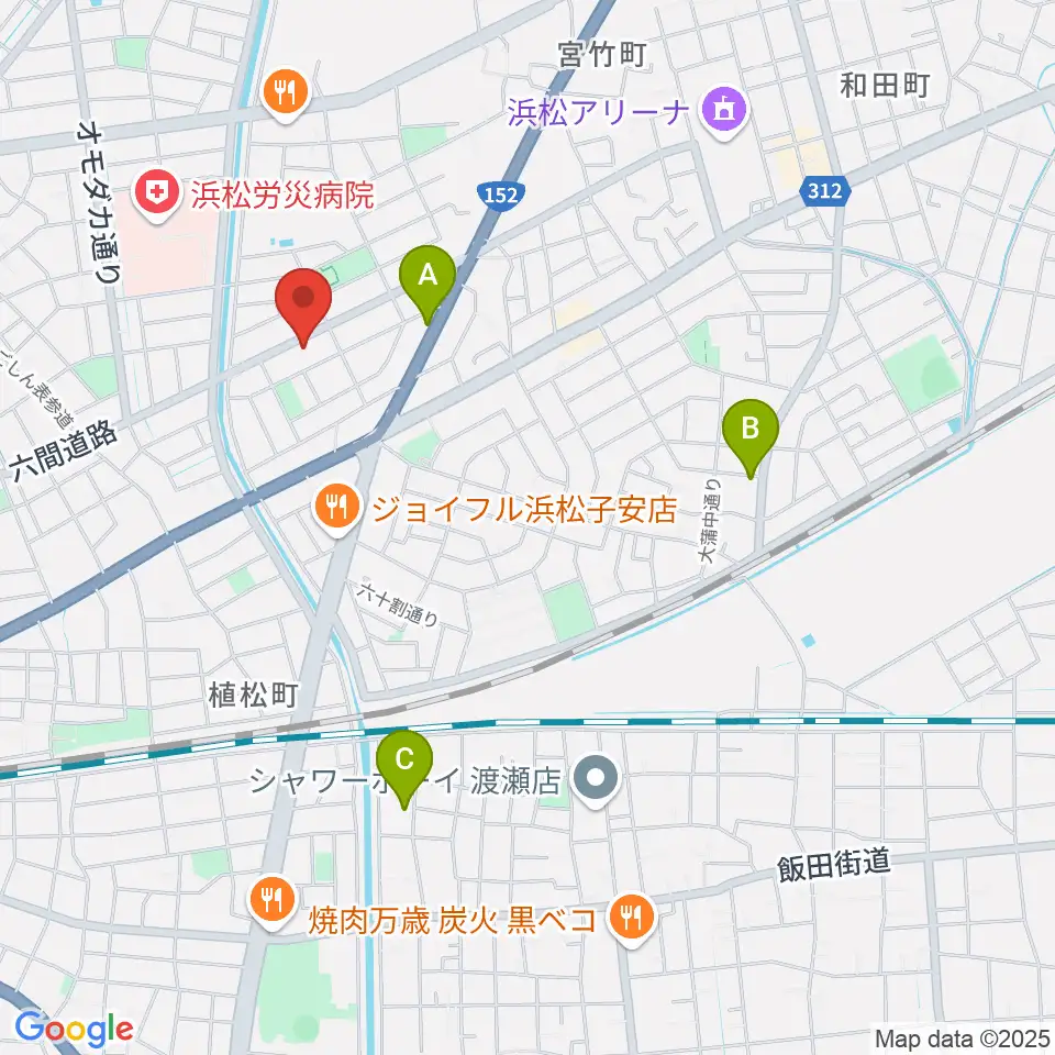 音楽教室キューズランド周辺のホテル一覧地図