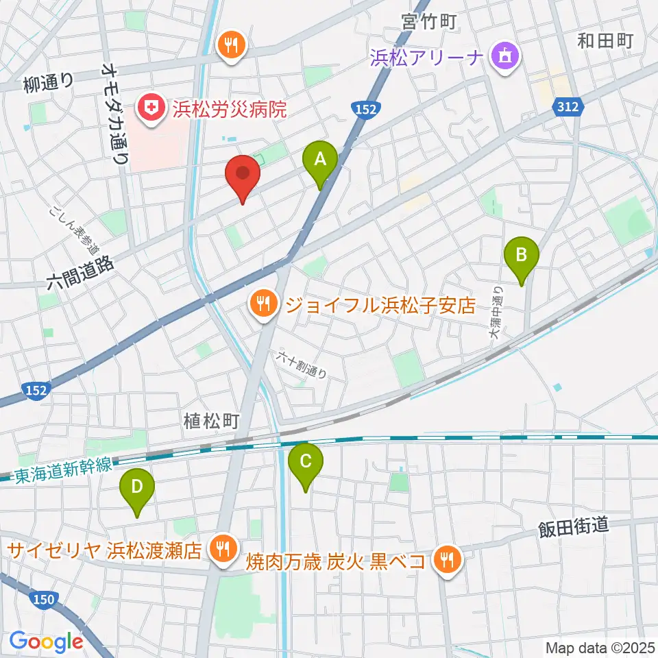 音楽教室キューズランド周辺のホテル一覧地図