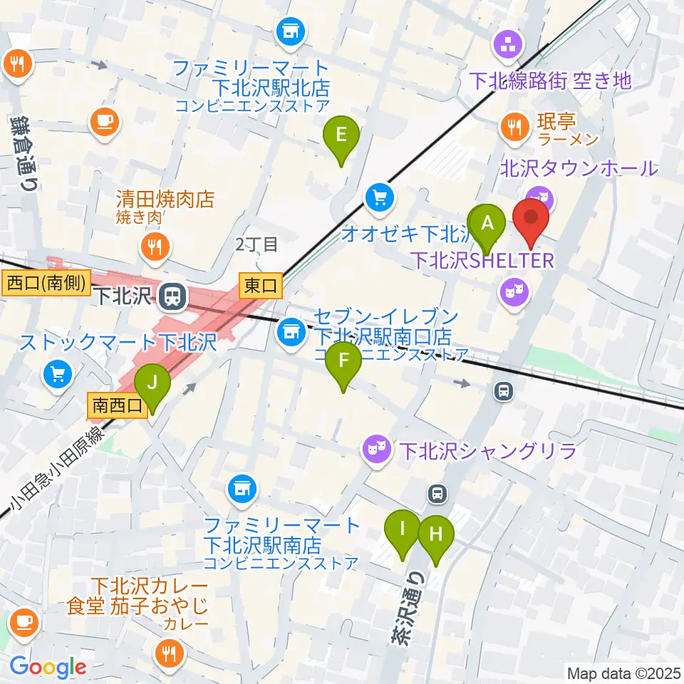 下北沢アンダーニース周辺のホテル一覧地図