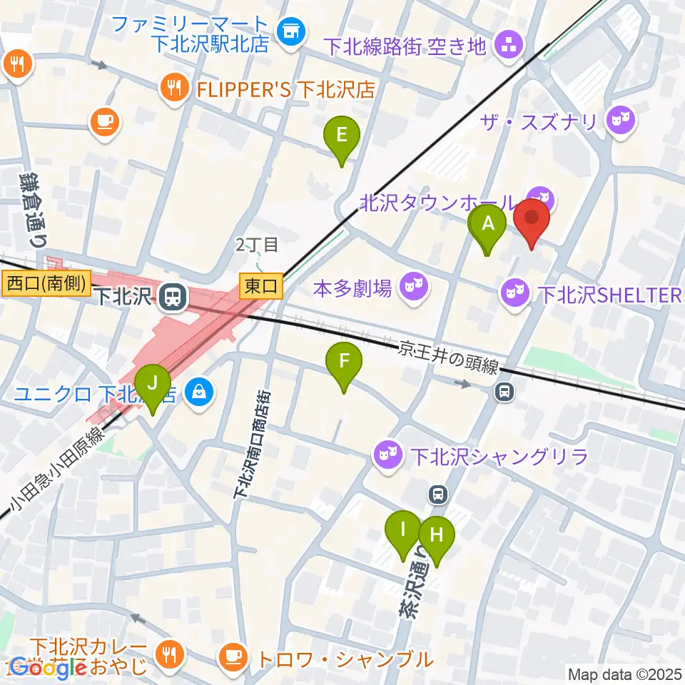 下北沢アンダーニース周辺のホテル一覧地図