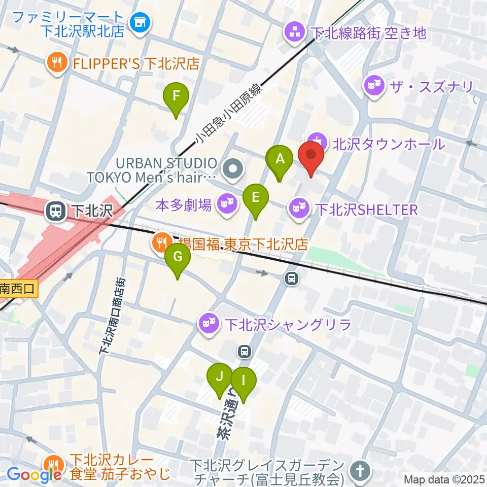 下北沢アンダーニース周辺のホテル一覧地図