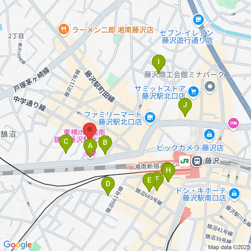 楽器屋BOW周辺のホテル一覧地図