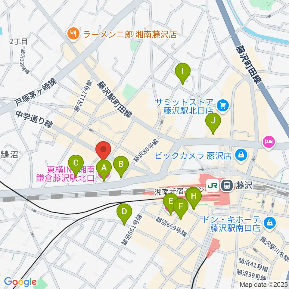 楽器屋BOW周辺のホテル一覧地図