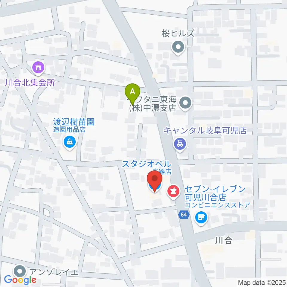 STUDIO BELL周辺のホテル一覧地図