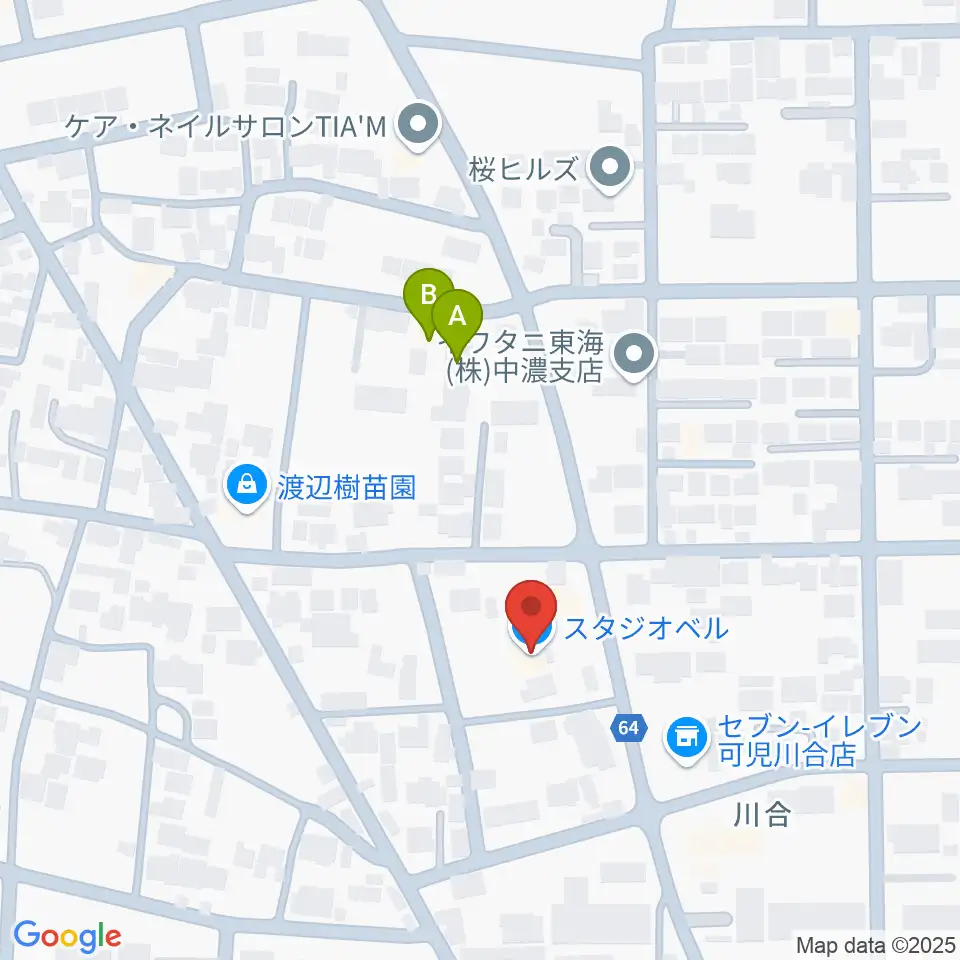 STUDIO BELL周辺のホテル一覧地図