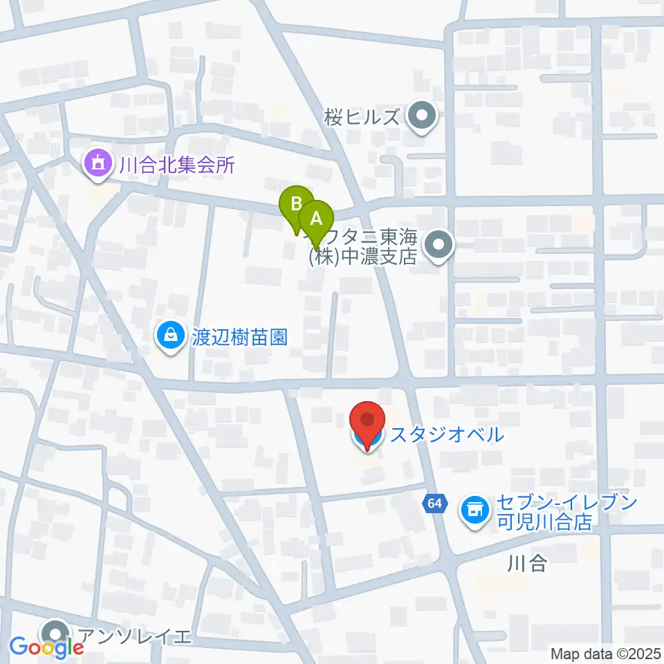 STUDIO BELL周辺のホテル一覧地図
